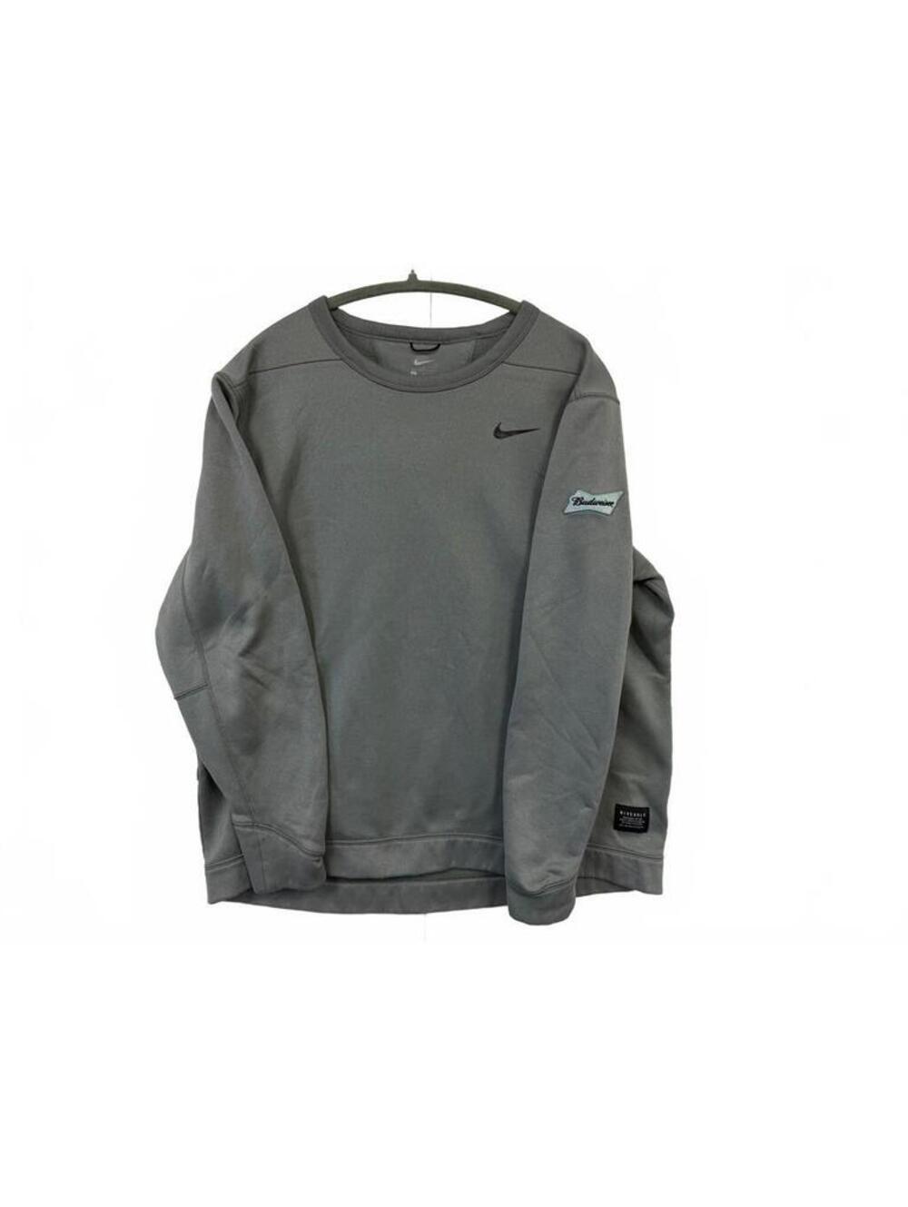 Nike Golf Budweiser Mens XL Sage Green Gray Crewneck Sweatshirt Pullover